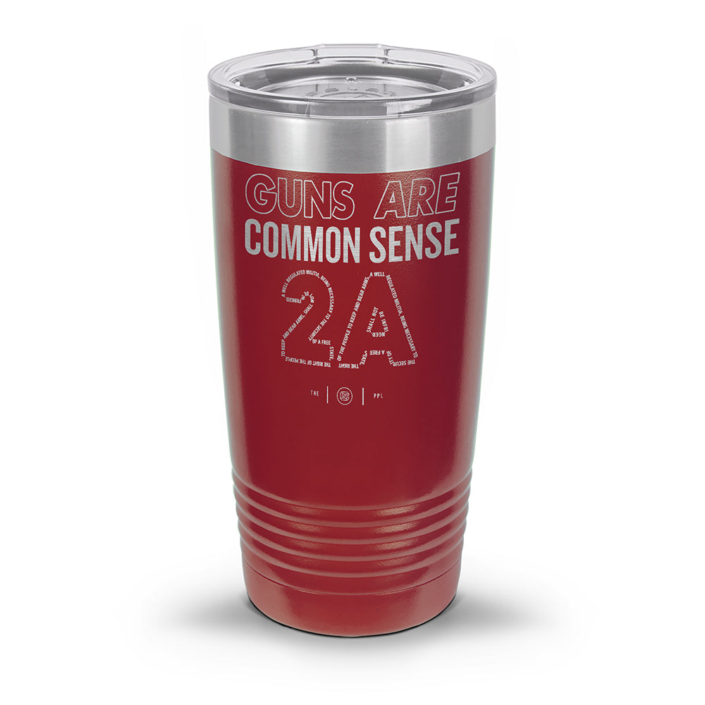 Guns Are Common Sense Laser Etched 30oz/20oz Tumbler