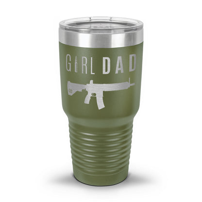 Gun-Owning Girl Dad V1 Laser Etched 30oz/20oz Tumbler