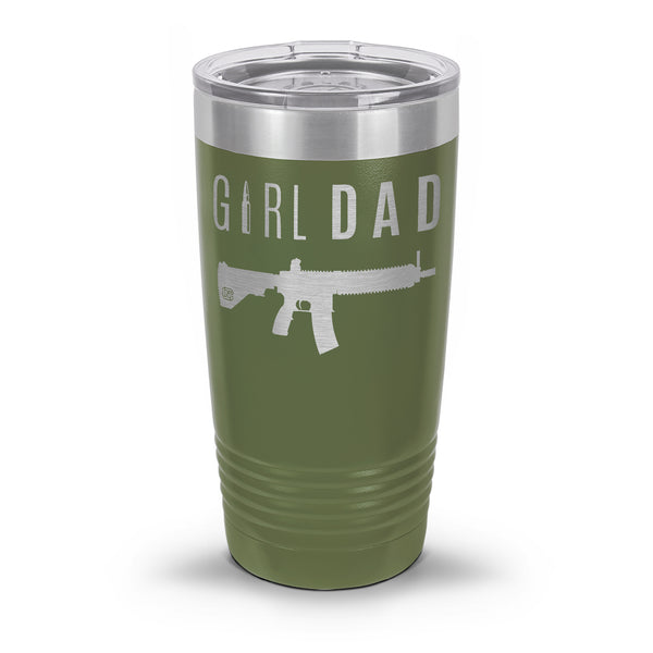 Gun-Owning Girl Dad V1 Laser Etched 30oz/20oz Tumbler