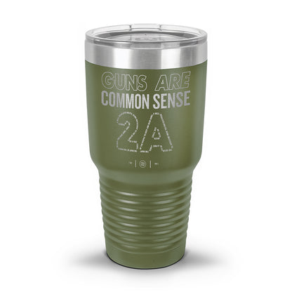 Guns Are Common Sense Laser Etched 30oz/20oz Tumbler