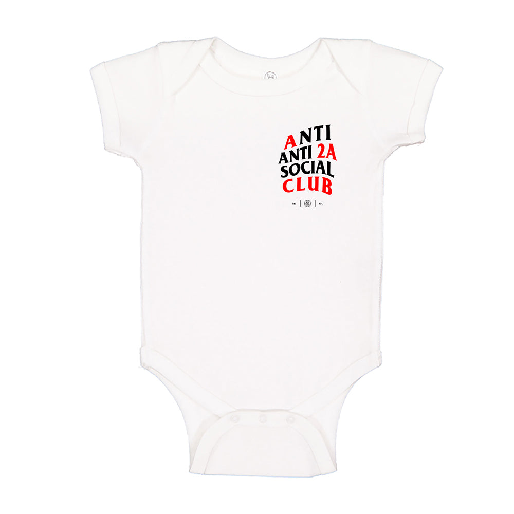 Anti Anti-2A Social Club Shirt Onesie 12 Months / White Anti Anti-2A Social Club Shirt Onesie 12 Months / White