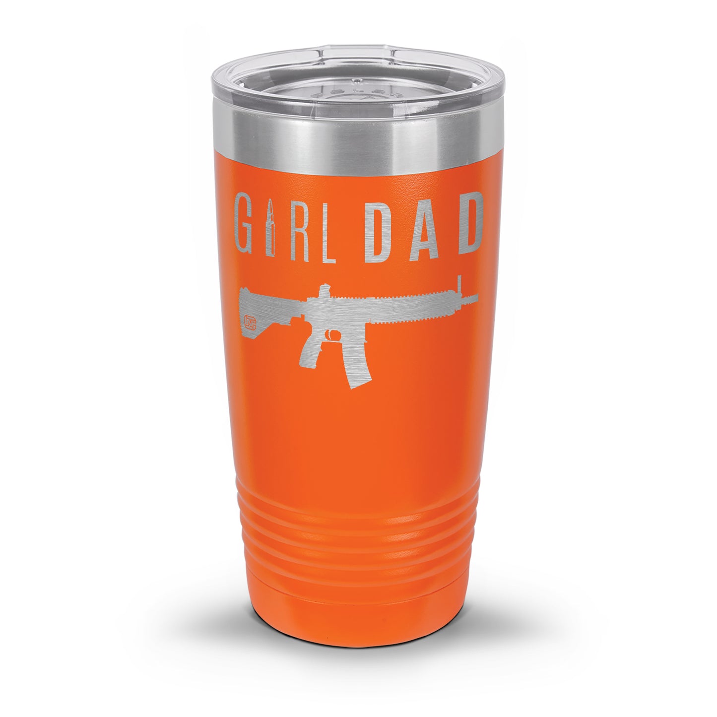 Gun-Owning Girl Dad V1 Laser Etched 30oz/20oz Tumbler