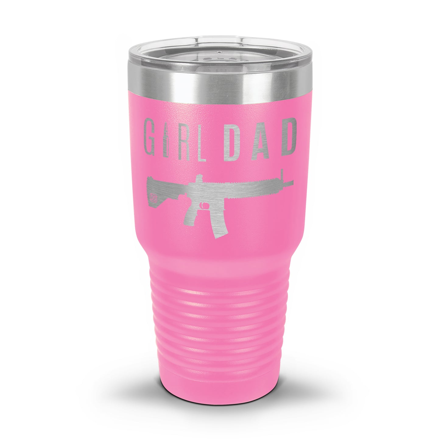 Gun-Owning Girl Dad V1 Laser Etched 30oz/20oz Tumbler