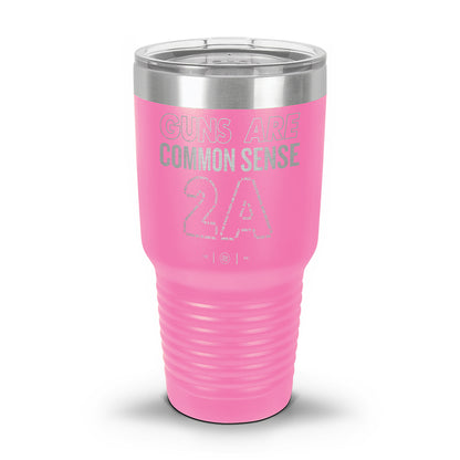 Guns Are Common Sense Laser Etched 30oz/20oz Tumbler