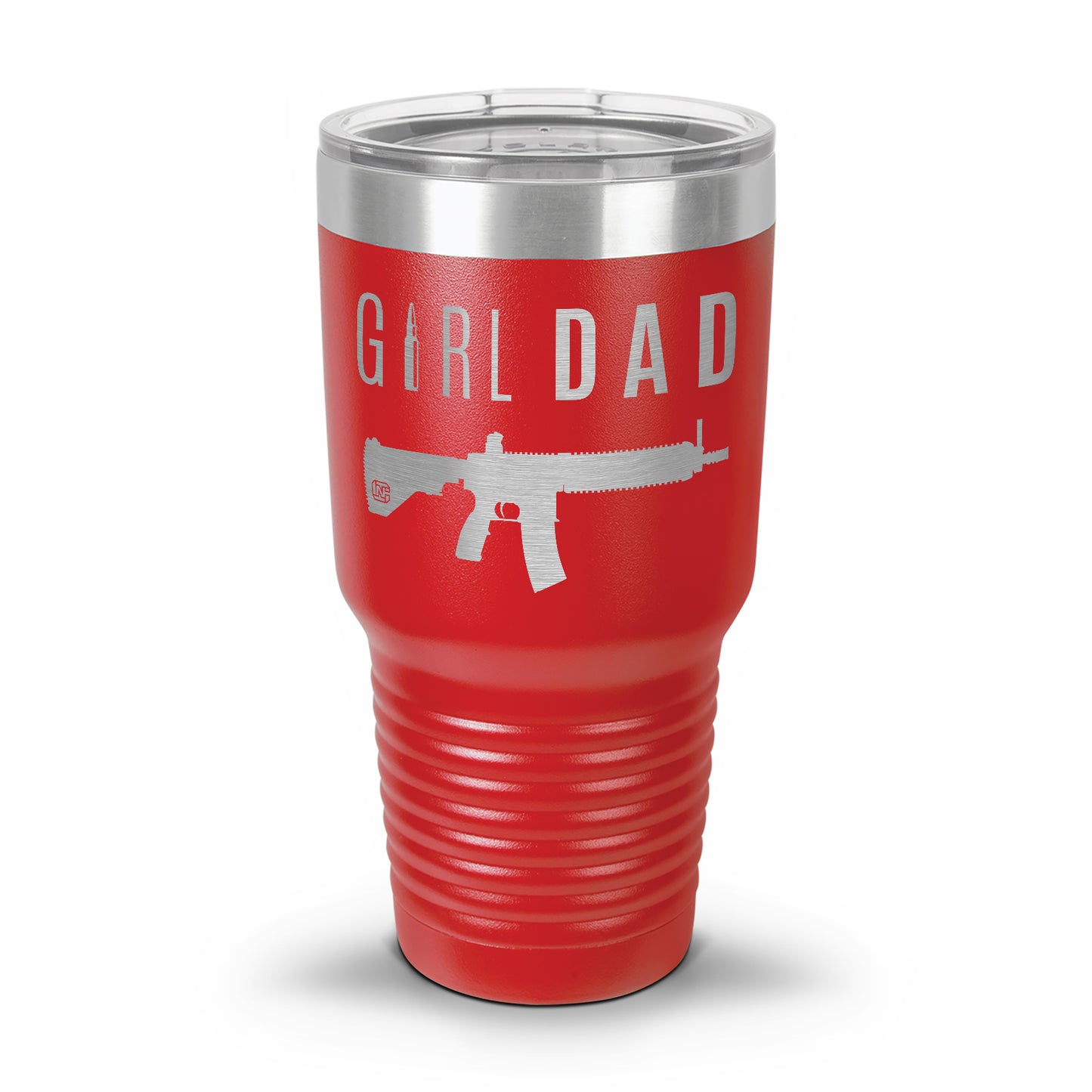 Gun-Owning Girl Dad V1 Laser Etched 30oz/20oz Tumbler