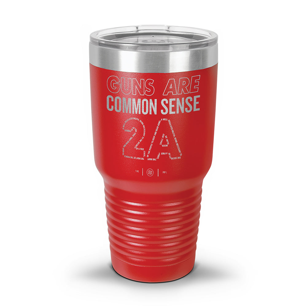 Guns Are Common Sense Laser Etched 30oz/20oz Tumbler