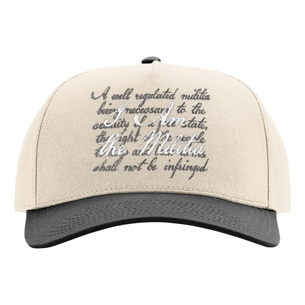 I Am The Militia Embroidered Five-Panel Champ Cap