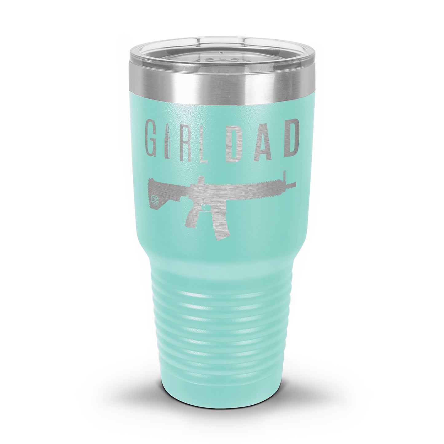 Gun-Owning Girl Dad V1 Laser Etched 30oz/20oz Tumbler