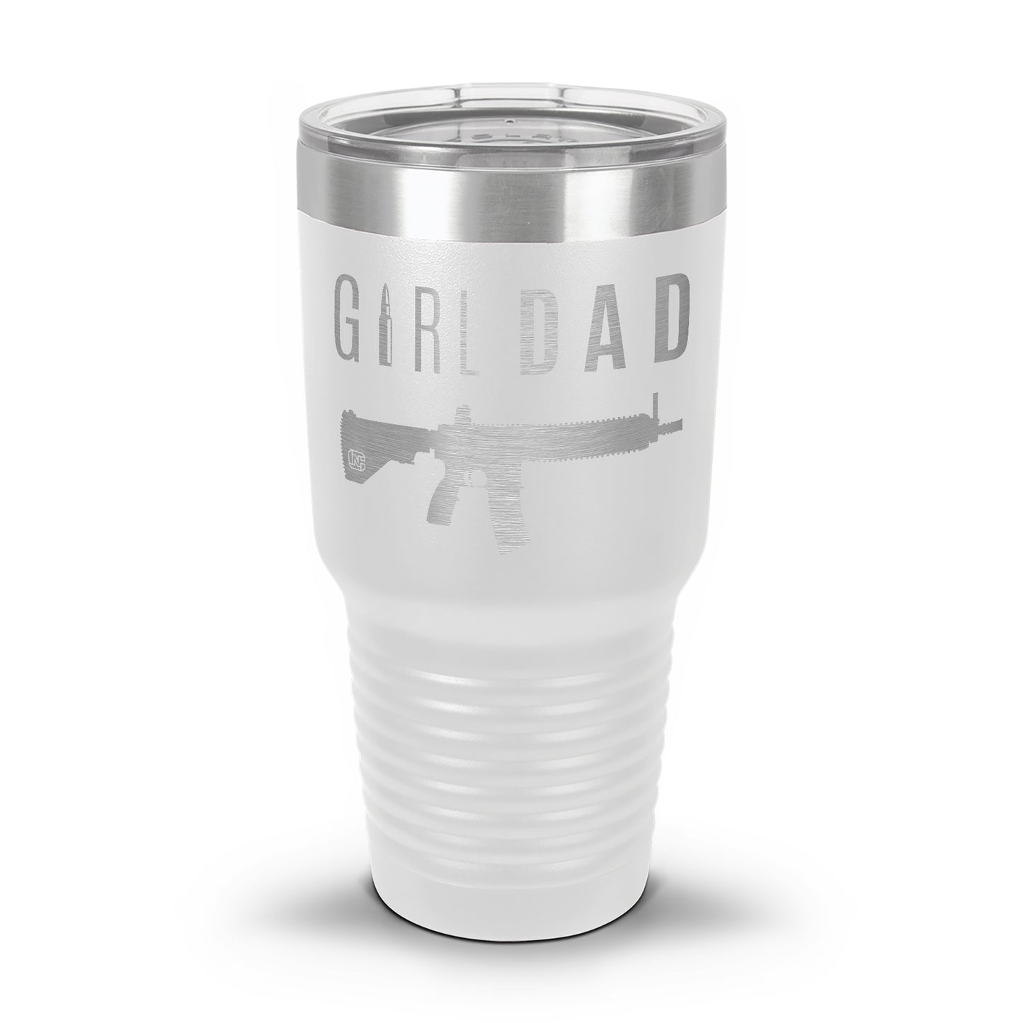 Gun-Owning Girl Dad V1 Laser Etched 30oz/20oz Tumbler