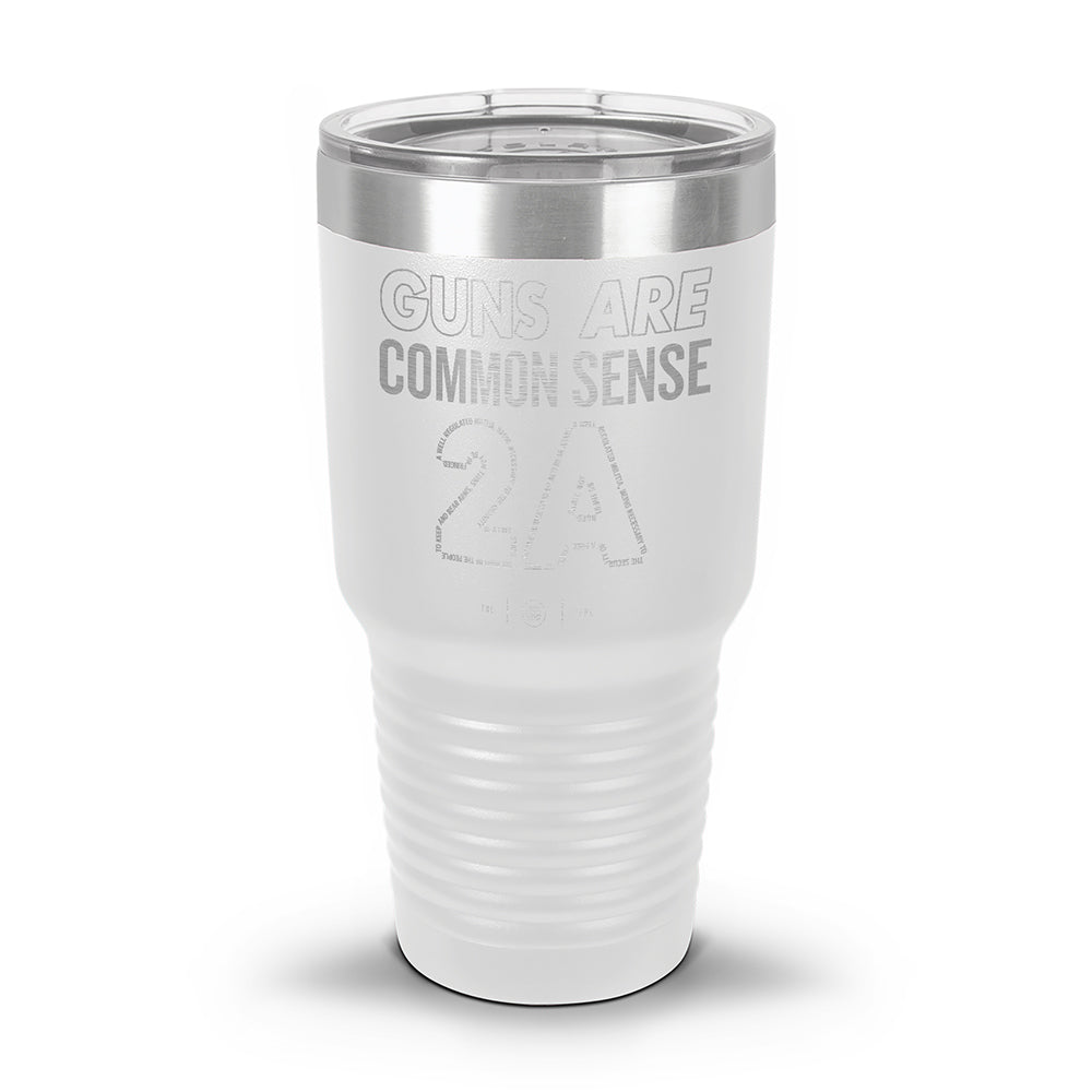 Guns Are Common Sense Laser Etched 30oz/20oz Tumbler