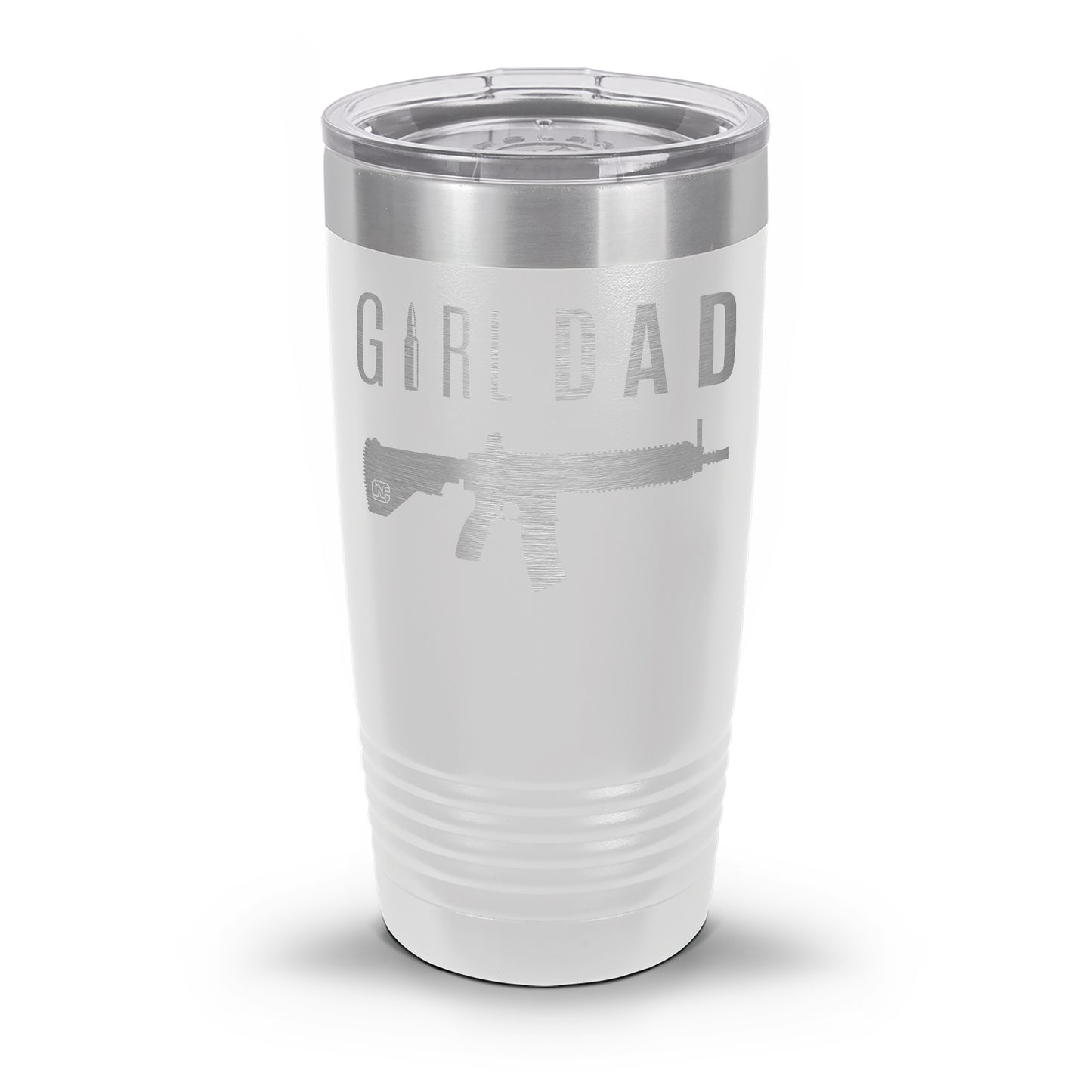 Gun-Owning Girl Dad V1 Laser Etched 30oz/20oz Tumbler