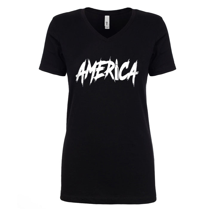 AMERICA Women's V Neck