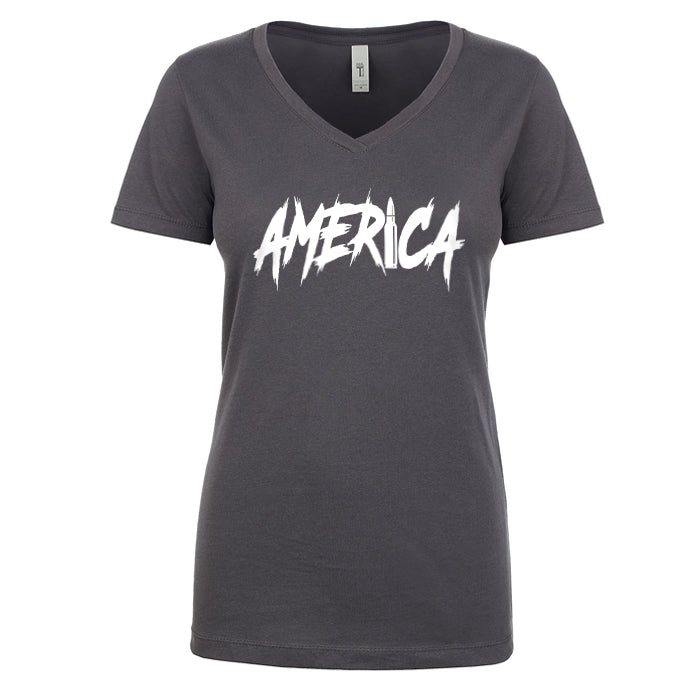 AMERICA Women's V Neck