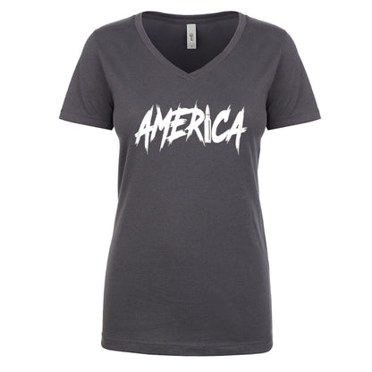 AMERICA Women's V Neck