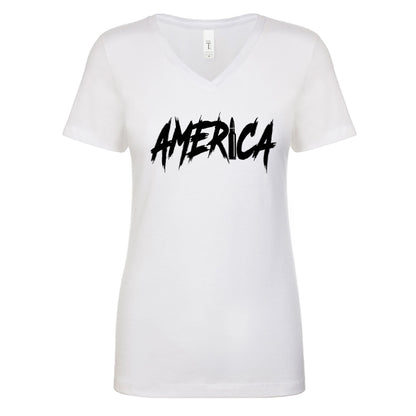 AMERICA Women's V Neck