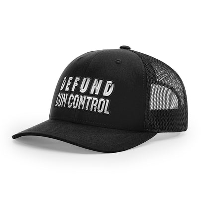 Defund Gun Control 3D Chrome Trucker Hat