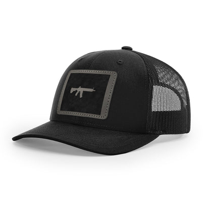 Keep Wyoming Tactical Leather Patch Trucker Hat