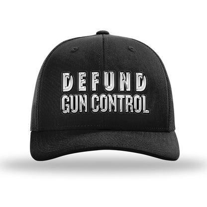 Defund Gun Control 3D Chrome Trucker Hat