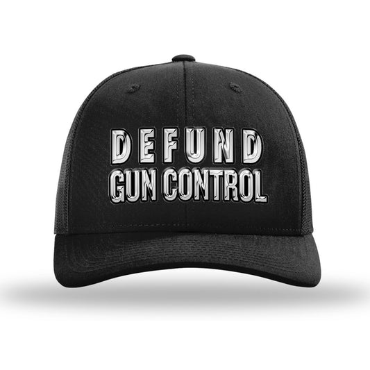 Defund Gun Control 3D Chrome Trucker Hat