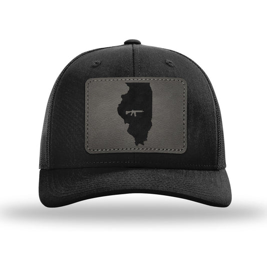 Keep Illinois Tactical Leather Patch Trucker Hat