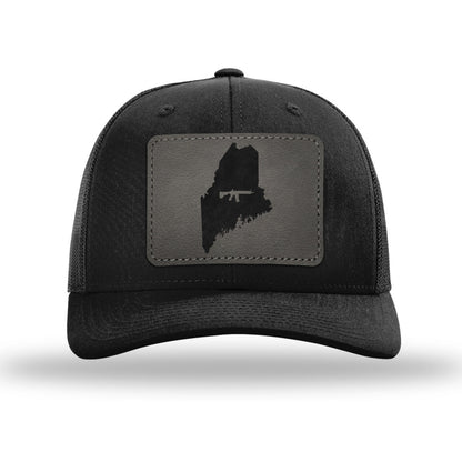 Keep Maine Tactical Leather Patch Trucker Hat