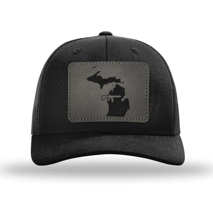 Keep Michigan Tactical Leather Patch Trucker Hat