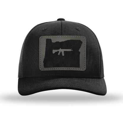 Keep Oregon Tactical Leather Patch Trucker Hat