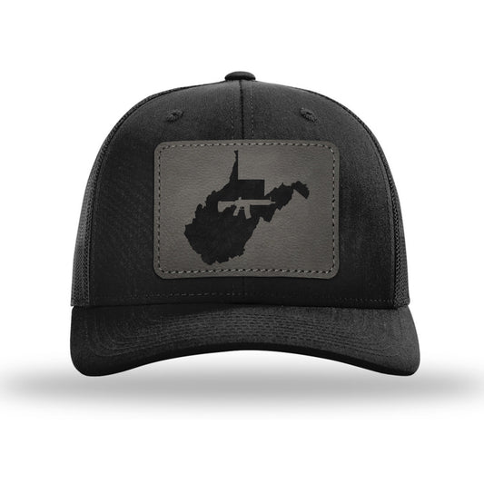 Keep West Virginia Tactical Leather Patch Trucker Hat