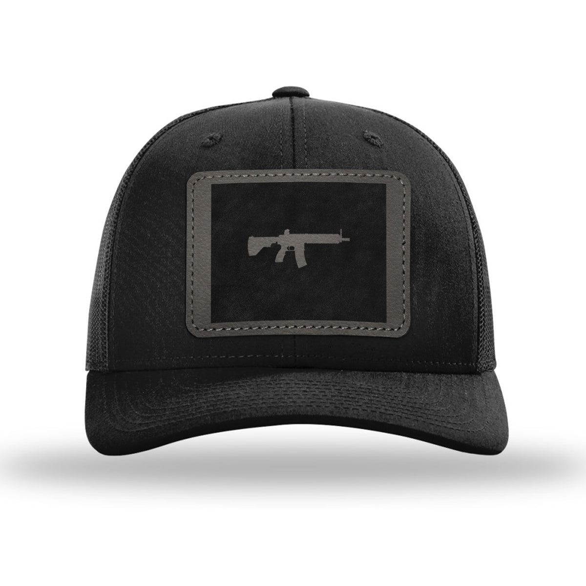 Keep Wyoming Tactical Leather Patch Trucker Hat