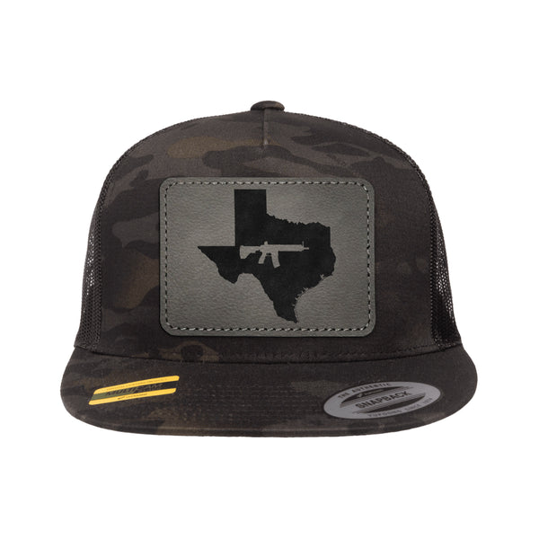 Keep Texas Tactical Leather Patch Black Multicam Trucker Hat Snapback