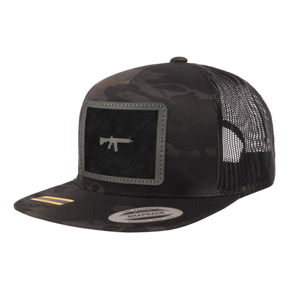 Keep Colorado Tactical Leather Patch Black Multicam Trucker Hat Snapback