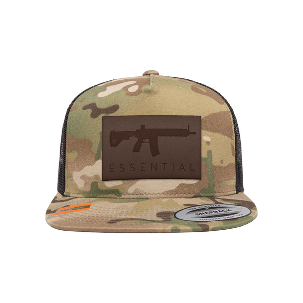 AR-15s Are Essential Leather Patch Arid Trucker Hat Snapback