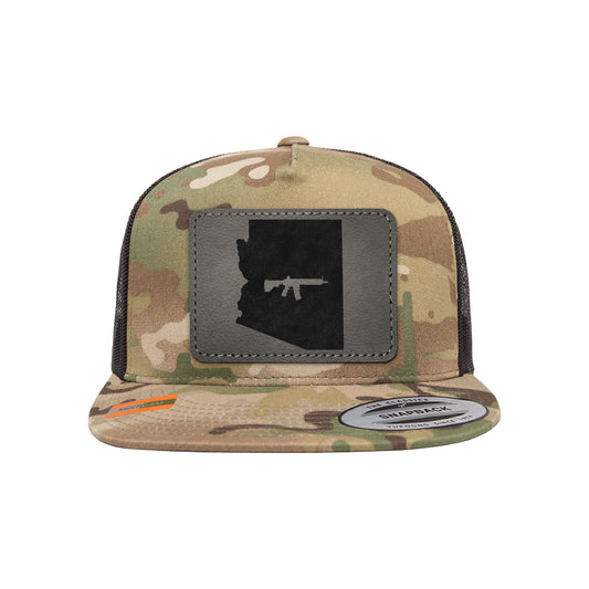 Keep Arizona Tactical Leather Patch Tactical Arid Trucker Hat Snapback