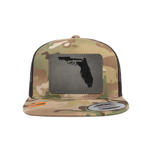 Keep Florida Tactical Leather Patch Tactical Arid Trucker Hat Snapback