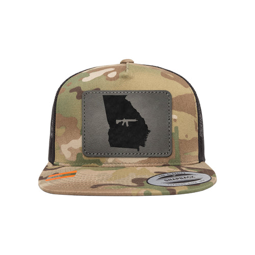 Keep Georgia Tactical Leather Patch Tactical Arid Trucker Hat Snapback