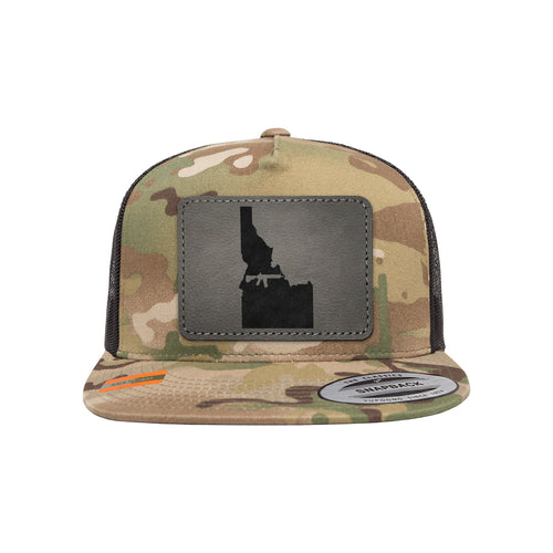 Keep Idaho Tactical Leather Patch Tactical Arid Trucker Hat Snapback