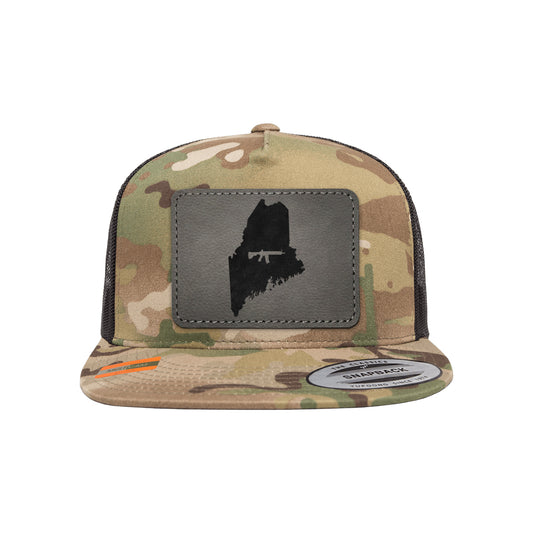 Keep Maine Tactical Leather Patch Tactical Arid Trucker Hat Snapback