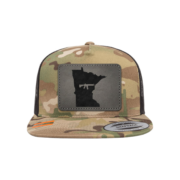 Keep Minnesota Tactical Leather Patch Tactical Arid Trucker Hat Snapback