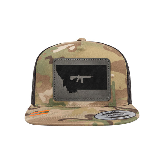 Keep Montana Tactical Leather Patch Tactical Arid Trucker Hat Snapback