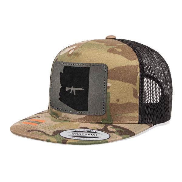 Keep Arizona Tactical Leather Patch Tactical Arid Trucker Hat Snapback