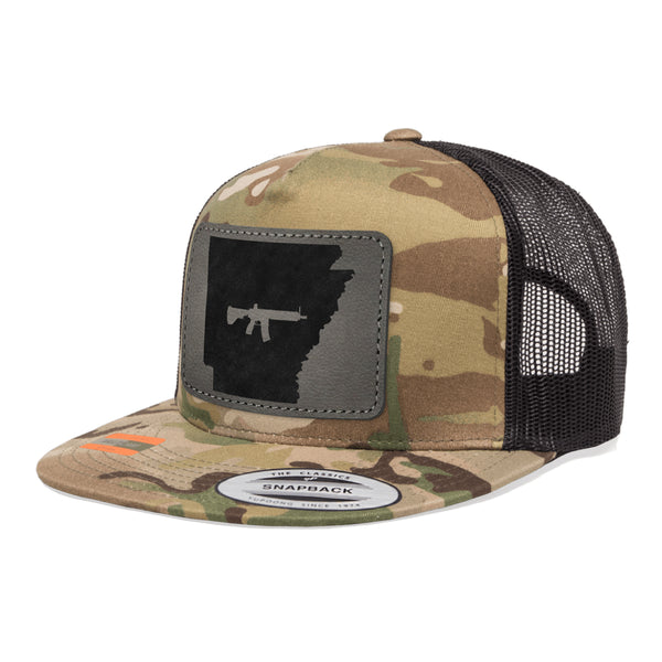 Keep Arkansas Tactical Leather Patch Tactical Arid Trucker Hat Snapback