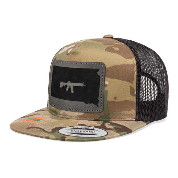 Keep South Dakota Tactical Leather Patch Tactical Arid Trucker Hat Snapback