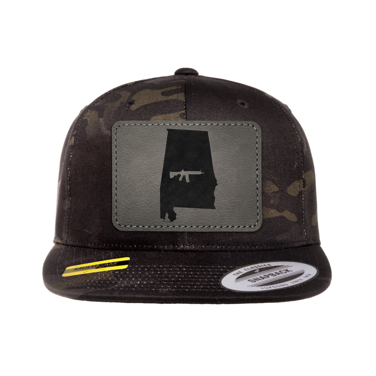 Keep Alabama Tactical Leather Patch Black Multicam Snapback