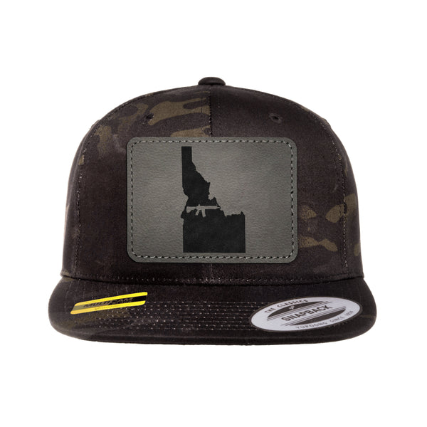 Keep Idaho Tactical Leather Patch Black Multicam Snapback