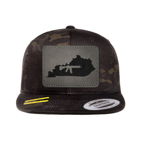 Keep Kentucky Tactical Leather Patch Black Multicam Snapback