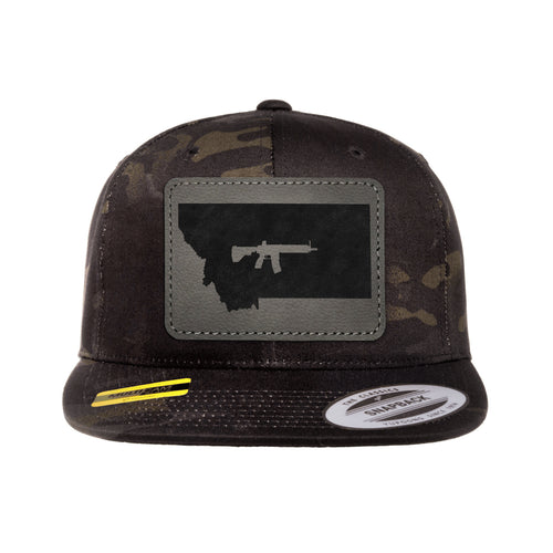 Keep Montana Tactical Leather Patch Black Multicam Snapback