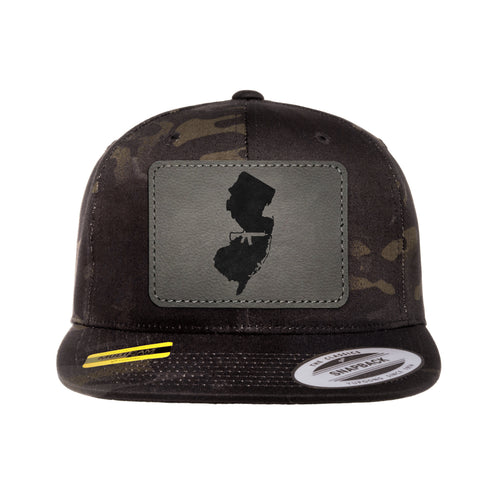 Keep New Jersey Tactical Leather Patch Black Multicam Snapback