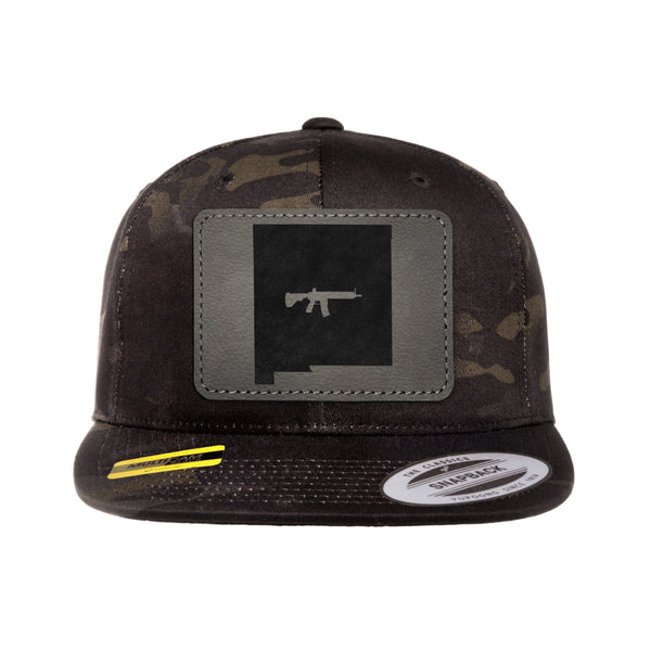 Keep New Mexico Tactical Leather Patch Black Multicam Snapback
