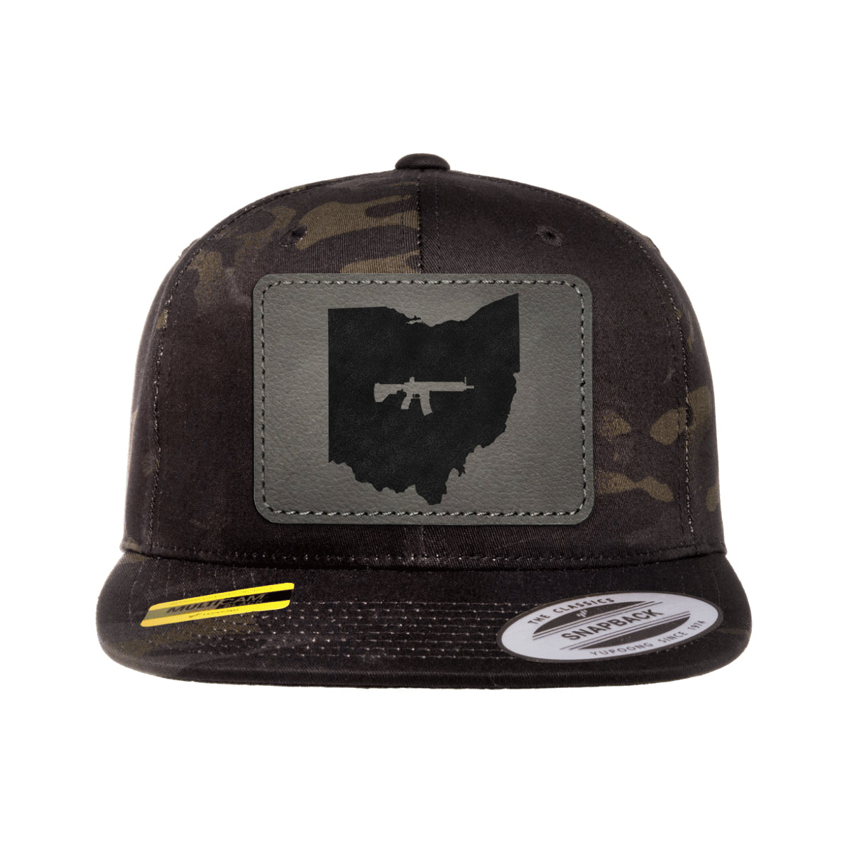 Keep Ohio Tactical Leather Patch Black Multicam Snapback