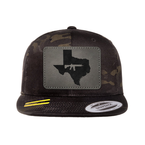 Keep Texas Tactical Leather Patch Black Multicam Snapback